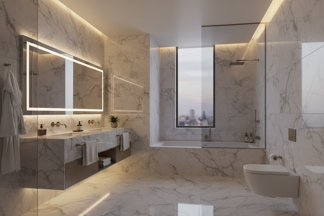 modern bathroom storage mirror cabinet