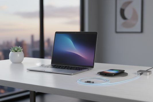 usb cable wrapped with magnets