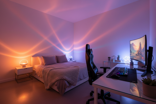 RGB sunset lamp used for photography and TikTok content creation