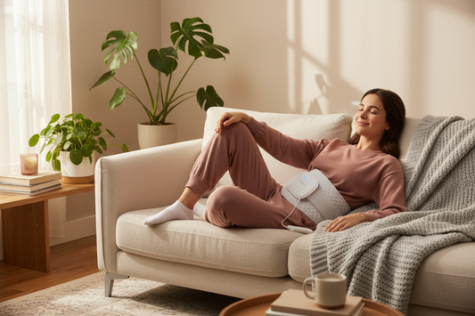Compact portable design abdominal massager