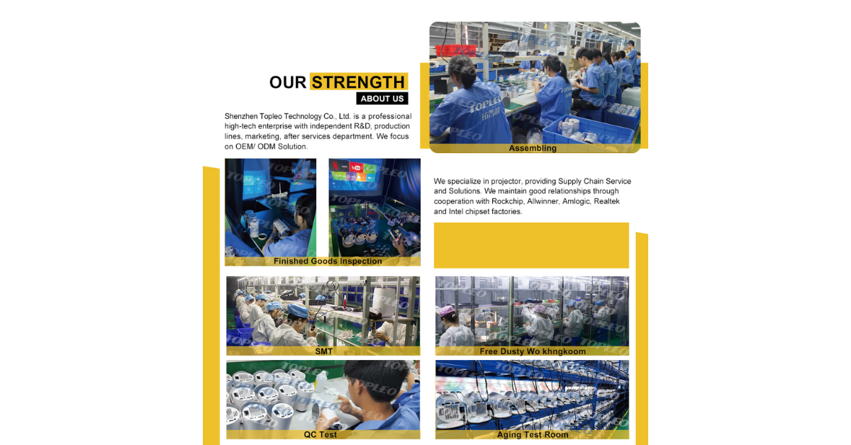 pocket projector with WiFi6 and Bluetooth