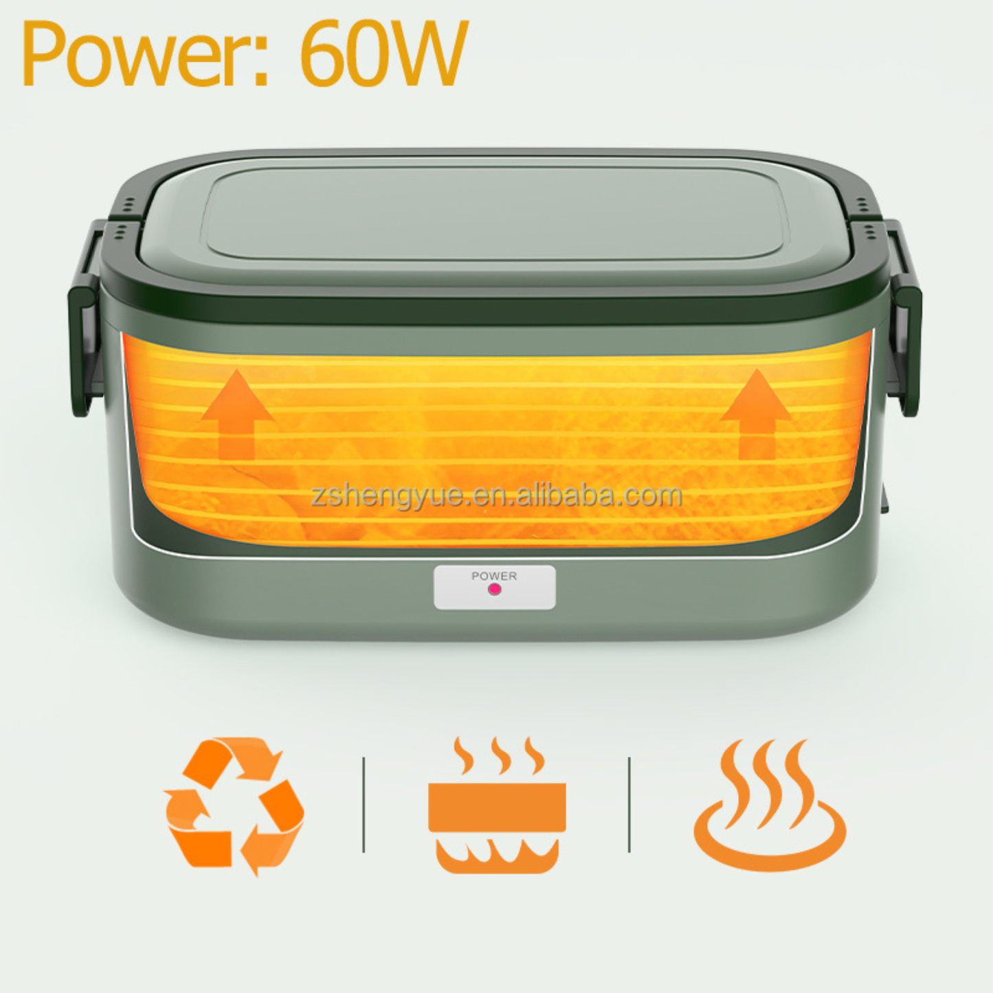 Leakproof stainless steel electric lunch box heater for truck drivers and long distance travel