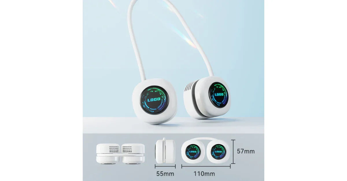 Portable Neck Fan QW-F19 – Wearable Bladeless-Style Air Cooler (1800mAh, 3 Speeds) - vitaliqa