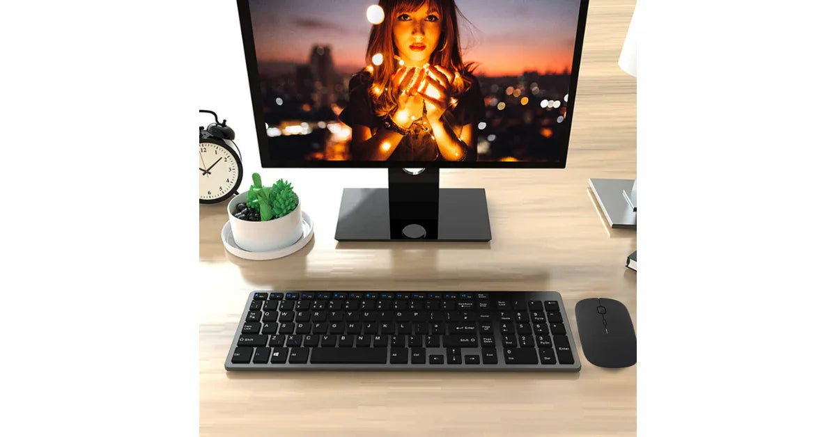 Ergonomic Bluetooth Wireless Keyboard and Mouse Combo – Rechargeable 2.4G RGB Set - vitaliqa