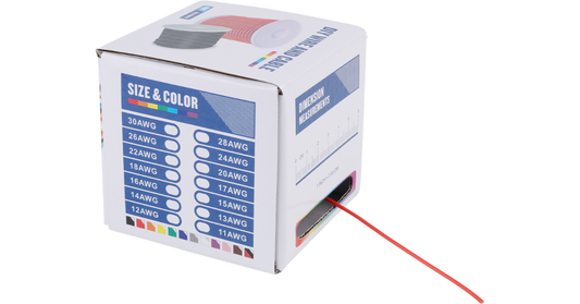 26awg silicone electrical cable boxed packaging