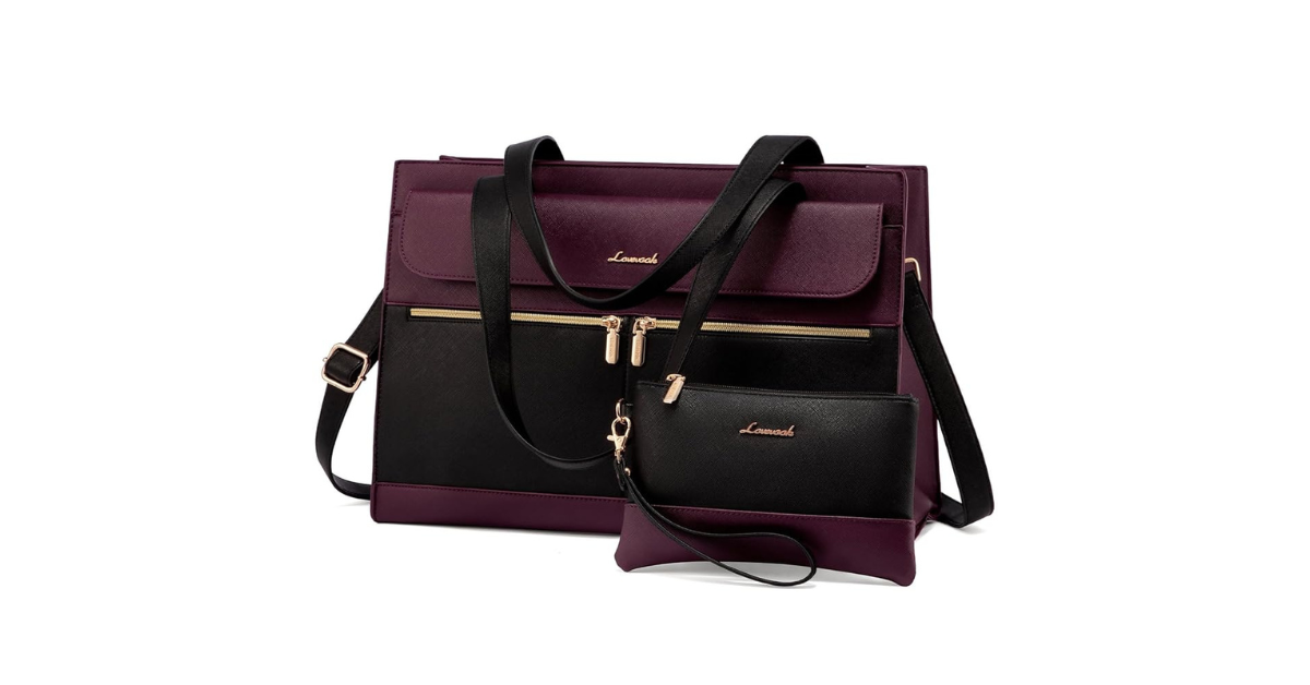 LOVEVOOK Leather Laptop Purse for Women