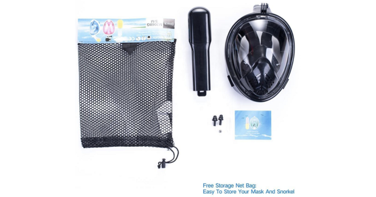 Full Face Snorkel Mask – 180° Wide View & Anti-Leak Design