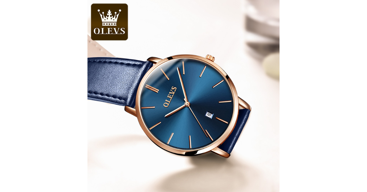 OLEVS 5869 Minimalist Leather Watch for Men – Style Meets Precision