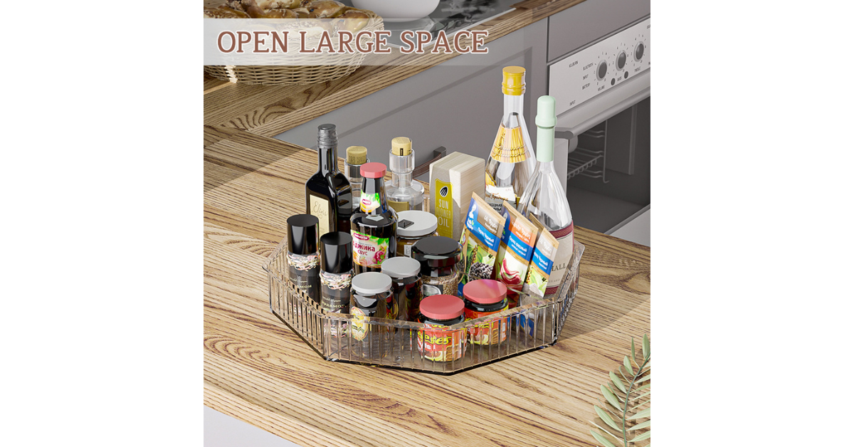 Cabinet spice storage using Lazy Susan turntable