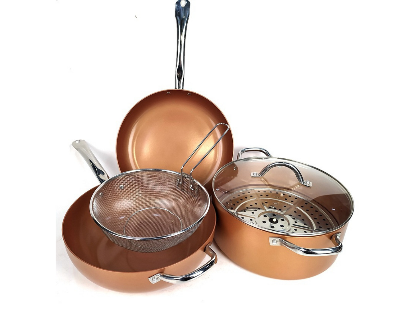 10pcs Aluminum Alloy Ceramic Cookware Set – Nonstick, Eco-Friendly Kitchen Tools