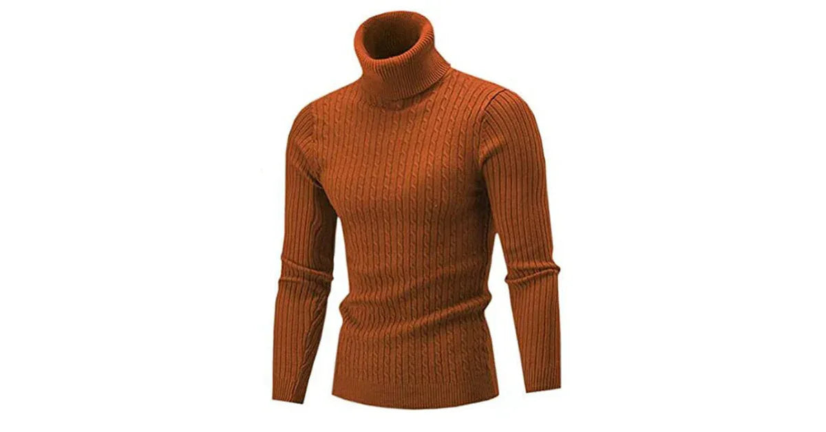 Men’s 500g Winter Turtleneck Sweater – Thick Knit Warm Pullover - vitaliqa