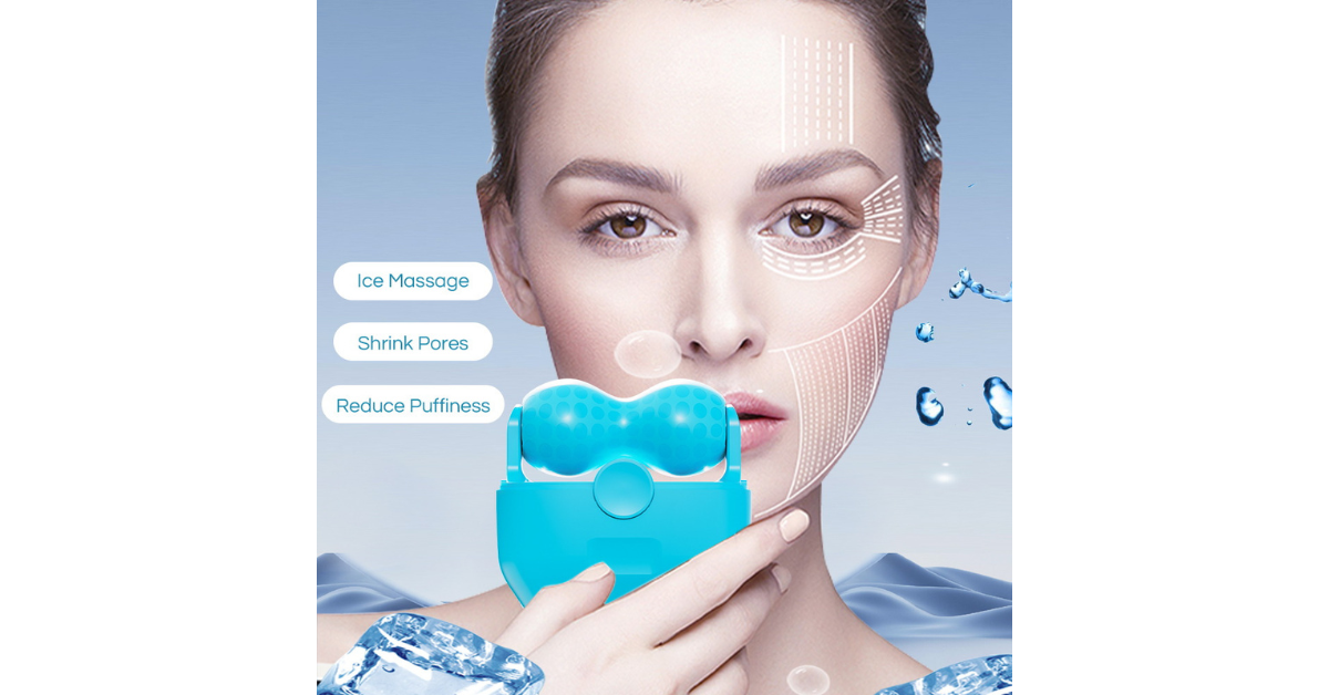 2in1 Silicone Ice Roller for Face & Neck | Cooling Massager