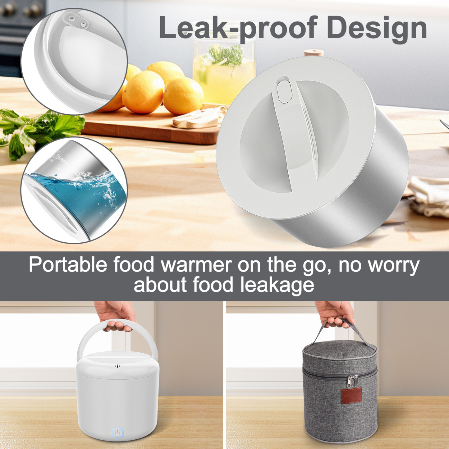 Best Smart Heated Electric Lunch Box | Leak Proof Stainless Steel Food Warmer for Work & Travel