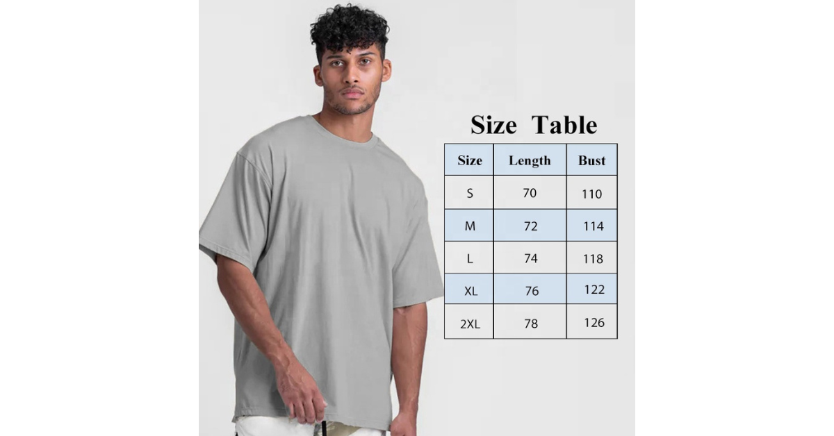 Men’s Oversized T-Shirt | Cotton Gym & Casual