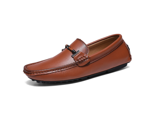 Men’s Black Leather Loafers | Slip-On Driving Shoes 2025