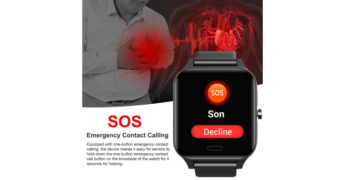 J-Style 2032 SOS Smartwatch – GPS, ECG, PPG, 4G, Wi-Fi, Fitness & Health Tracker