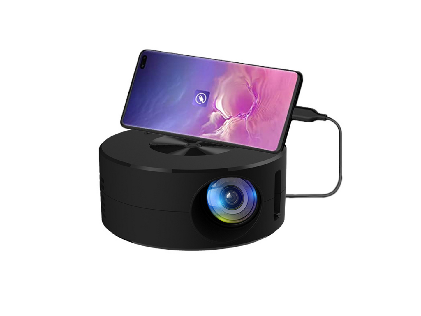 Tiny Style YT200 Mini Portable Projector – Pocket-Sized LCD Projector with Built-In Speakers