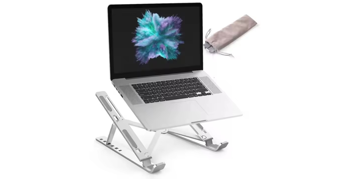 7-level adjustable aluminum laptop stand for desk