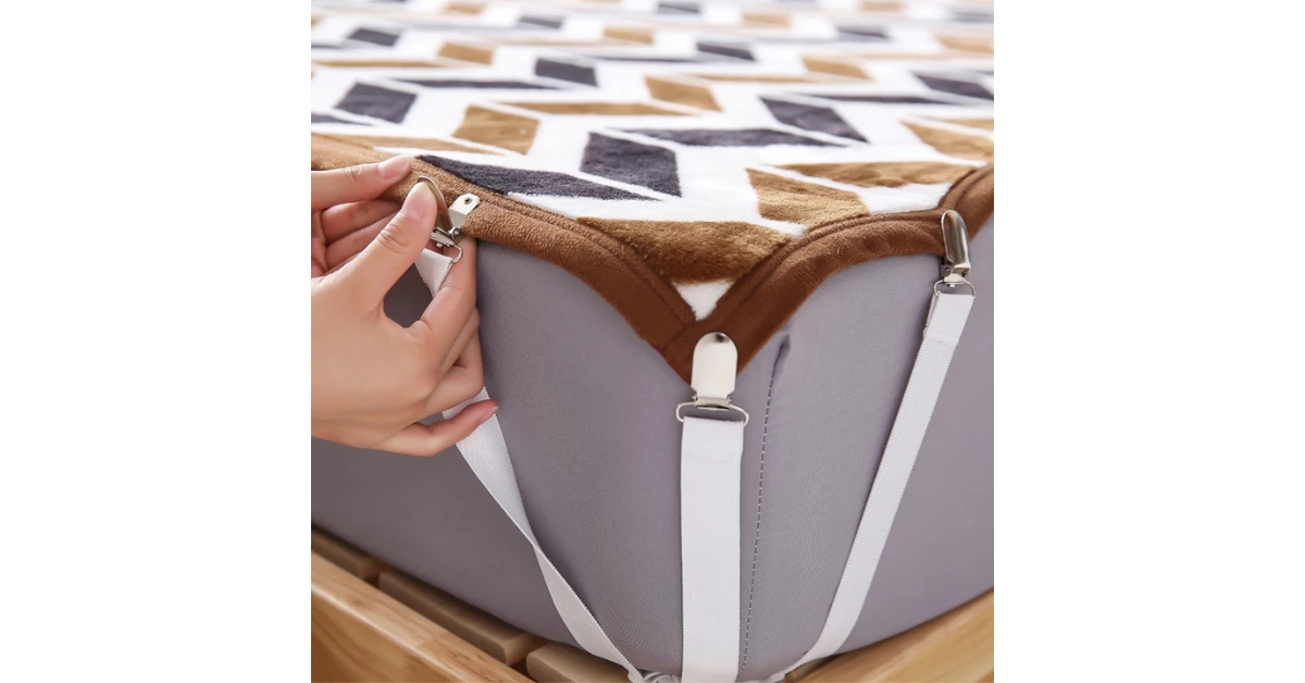 adjustable bed sheet fasteners non slip straps