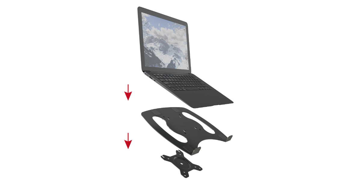 adjustable laptop stand for desk with steel construction