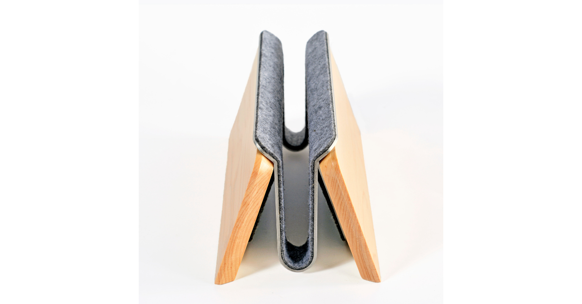 adjustable laptop riser in office