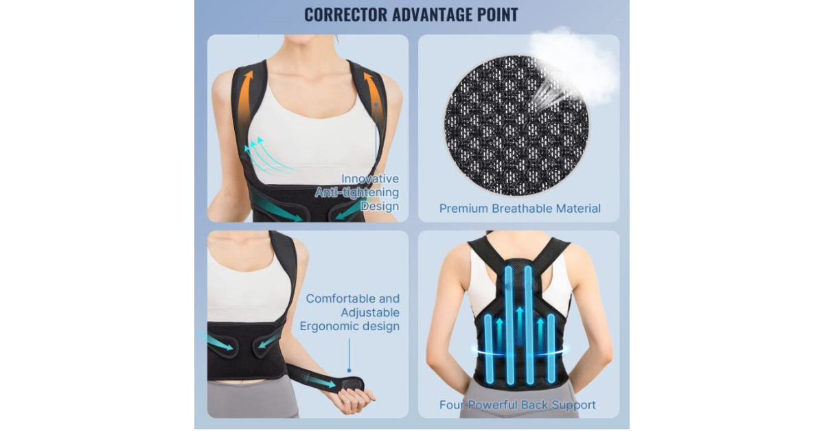 adjustable posture corrector for back pain