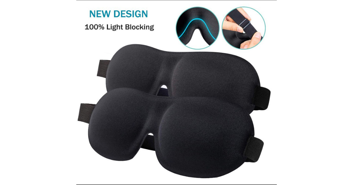 adjustable sleep mask for side sleepers with elastic strap
