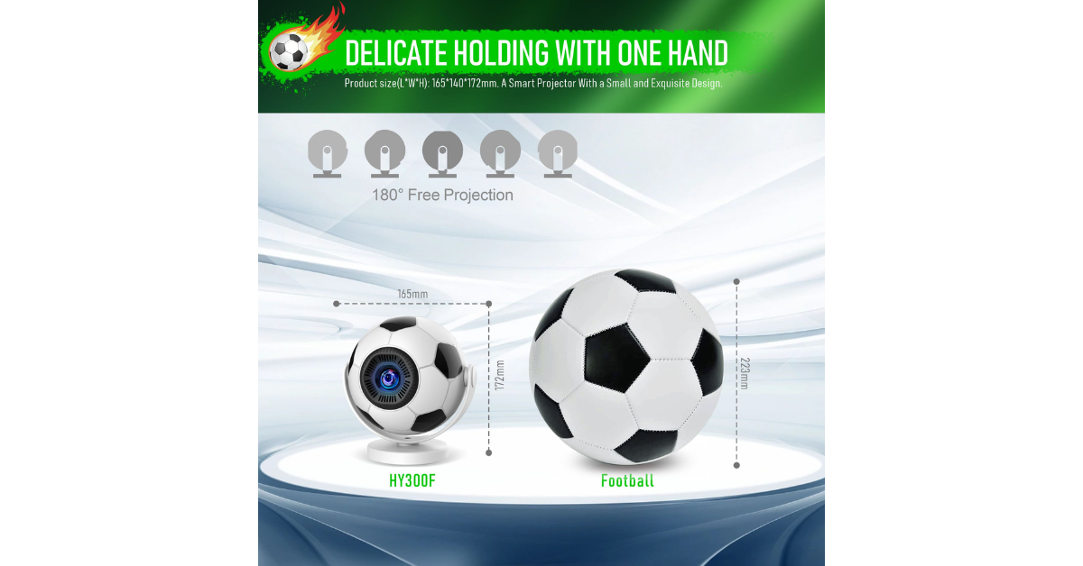 Portable Android 14 projector in home cinema setup