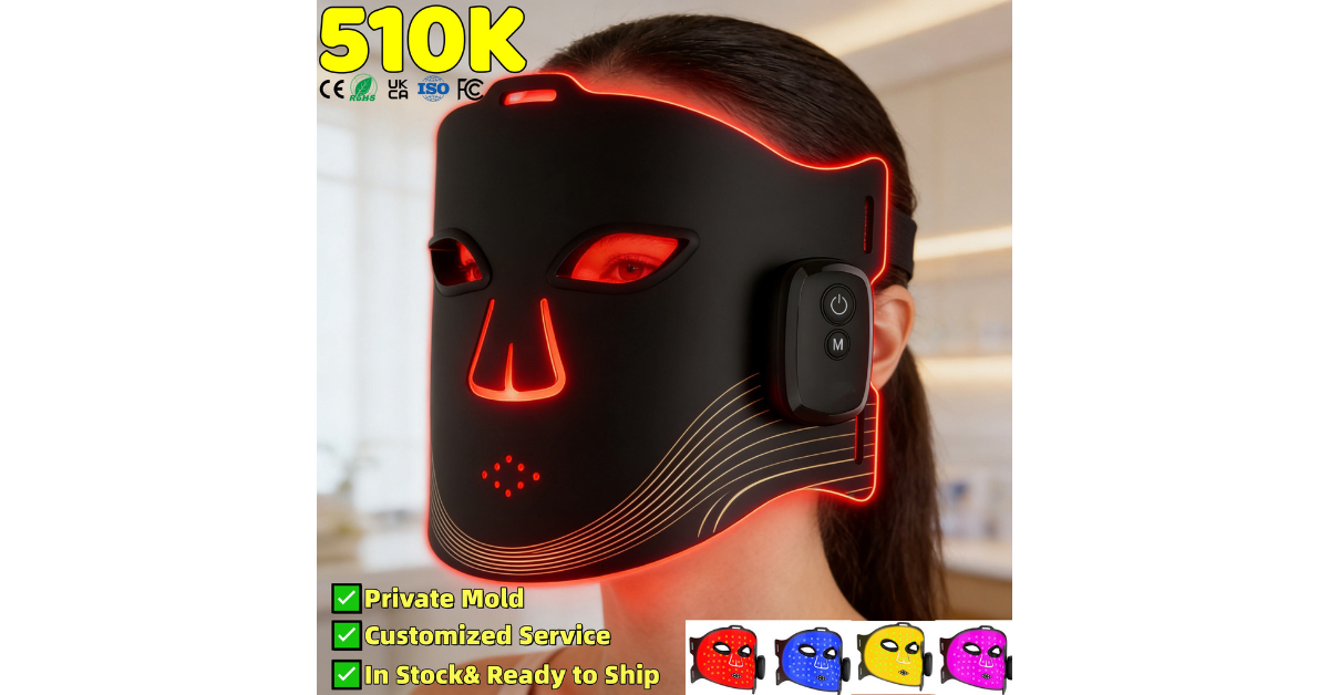 futuristic beauty led skincare device