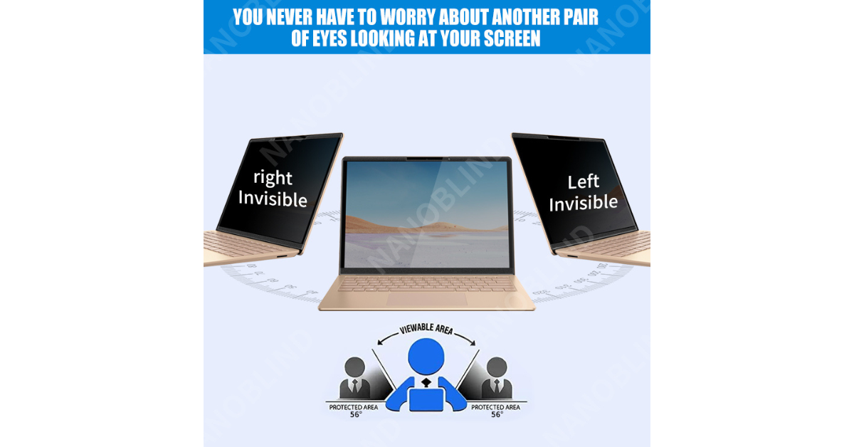 blue light blocking laptop privacy screen