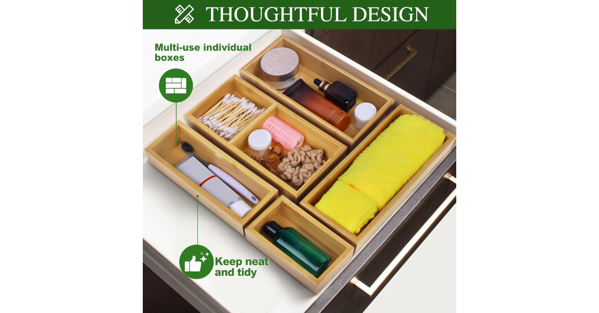 bamboo drawer organizer kitchen drawer