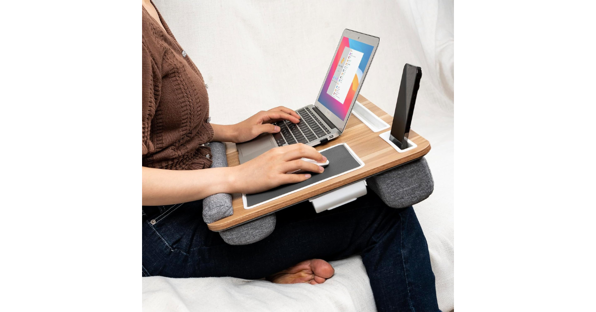 bamboo laptop stand desk