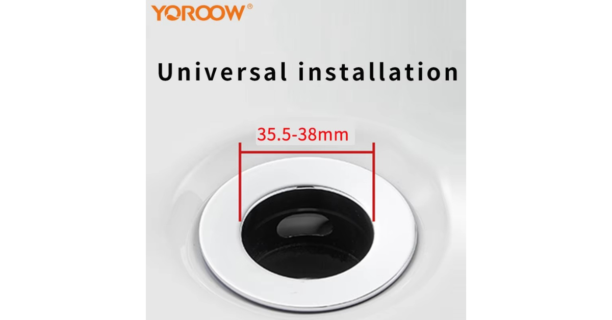 universal 62mm sink drain stopper installed in bathroom
