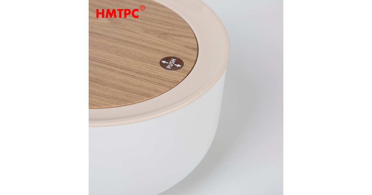 bathroom trash can compact white bin