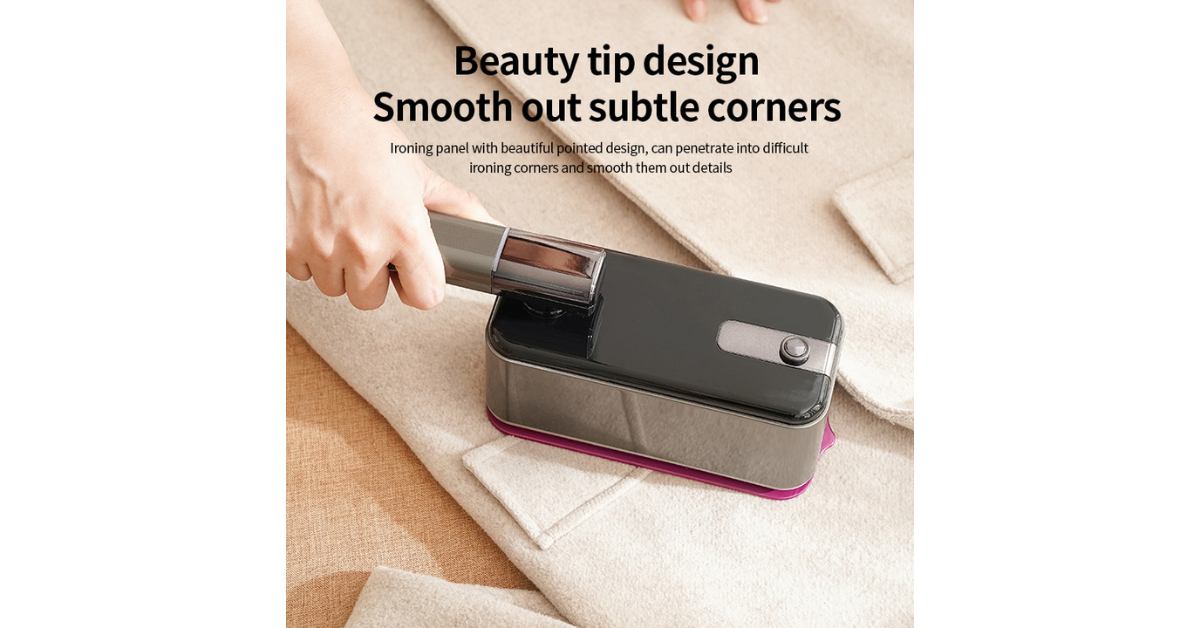 Foldable portable clothes steamer with ergonomic handle