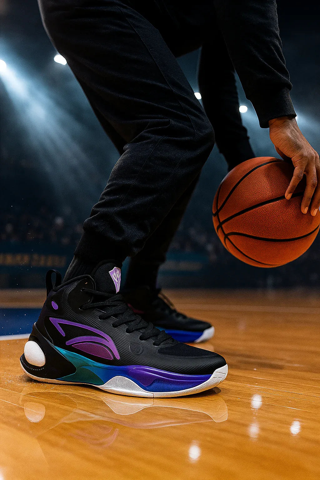 Hot Pink Basketball Shoes for Men – Shock Absorption, Anti-Slip Rubber Sole, High-Top Court Sneakers - vitaliqa