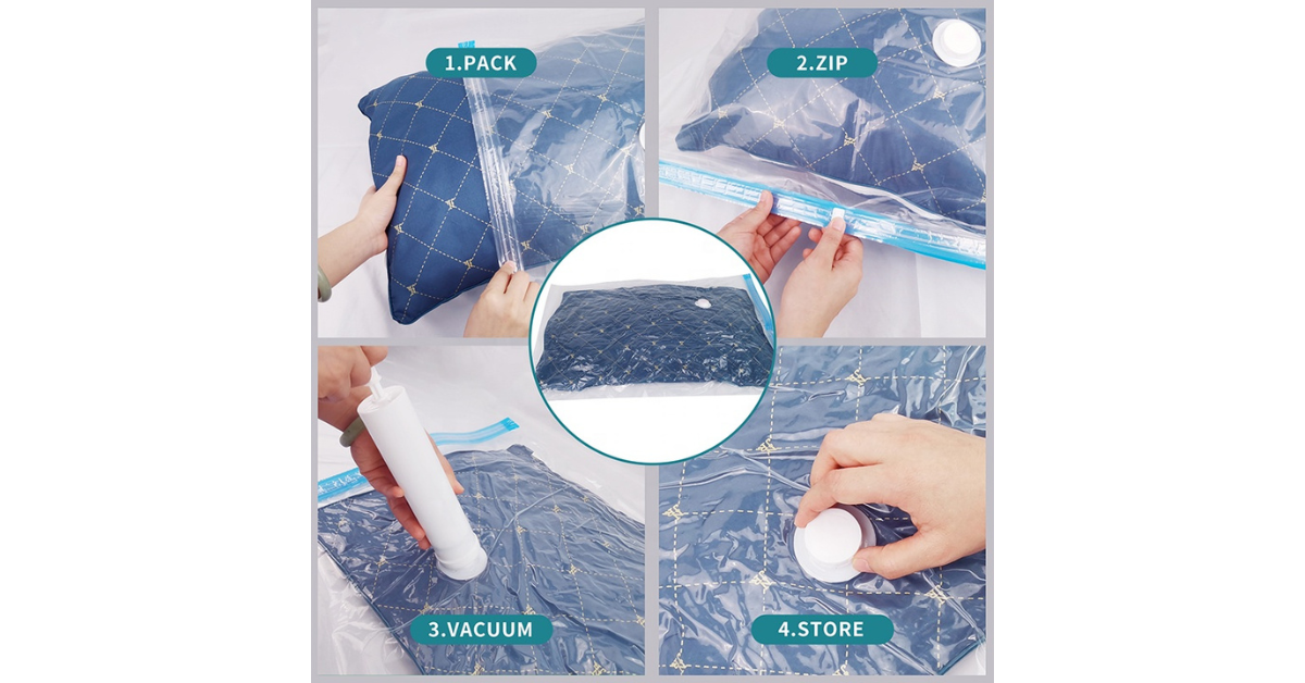 home organization with vacuum seal storage bags