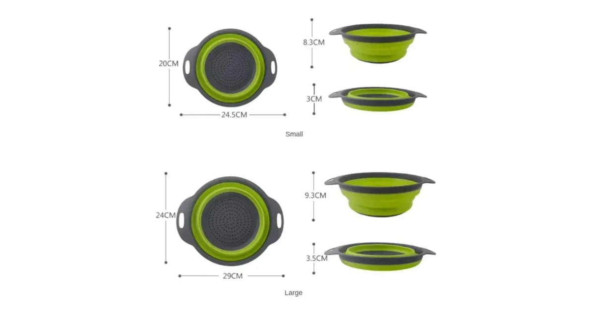 Silicone Folding Drain Basket – Premium Collapsible Silicone Colander for Modern Kitchens - vitaliqa
