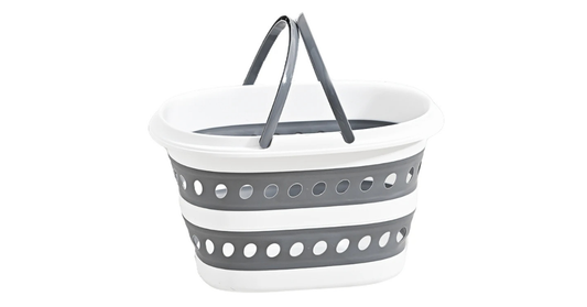 collapsible laundry basket folded flat