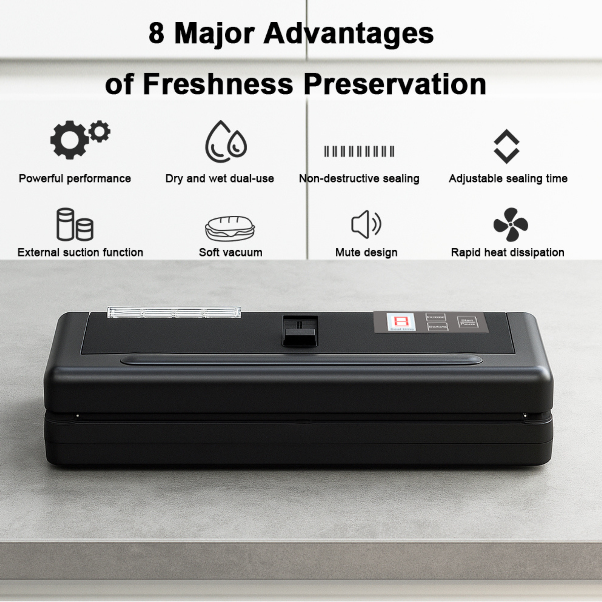 ShineYe P-280 Vacuum Food Sealer with multiple sealing modes and easy-to-clean ABS housing