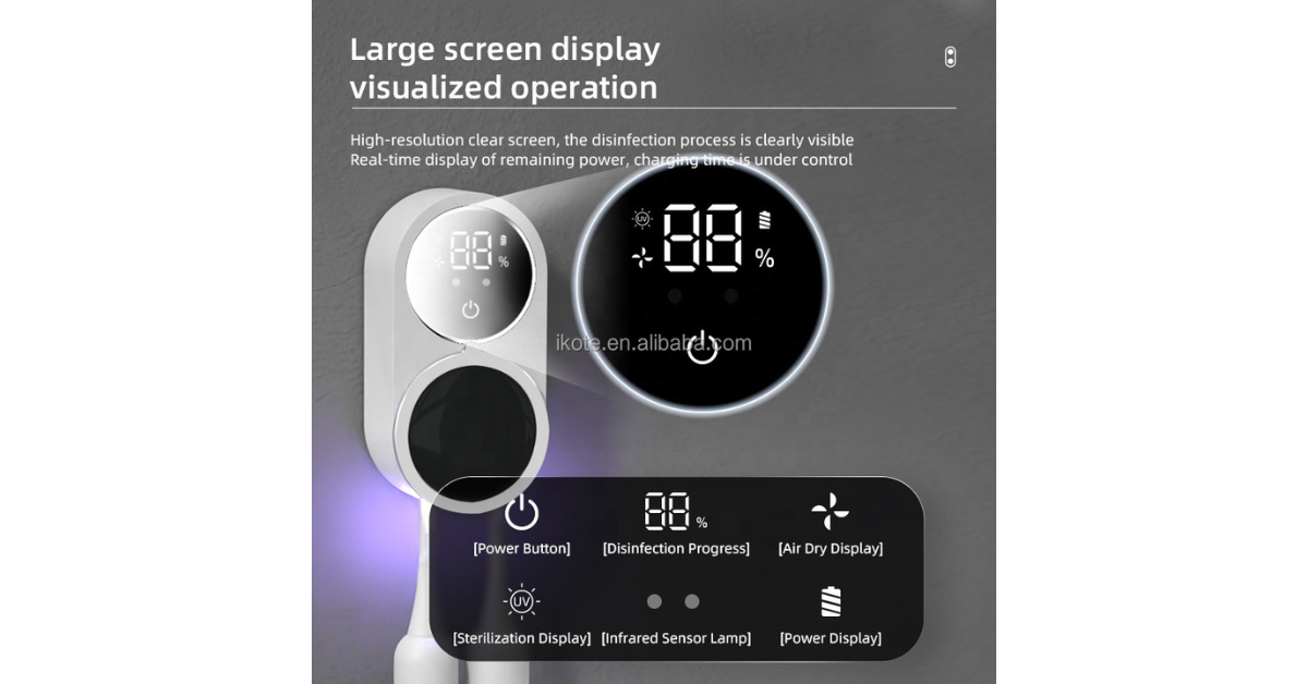 Travel-friendly UV toothbrush sanitizer