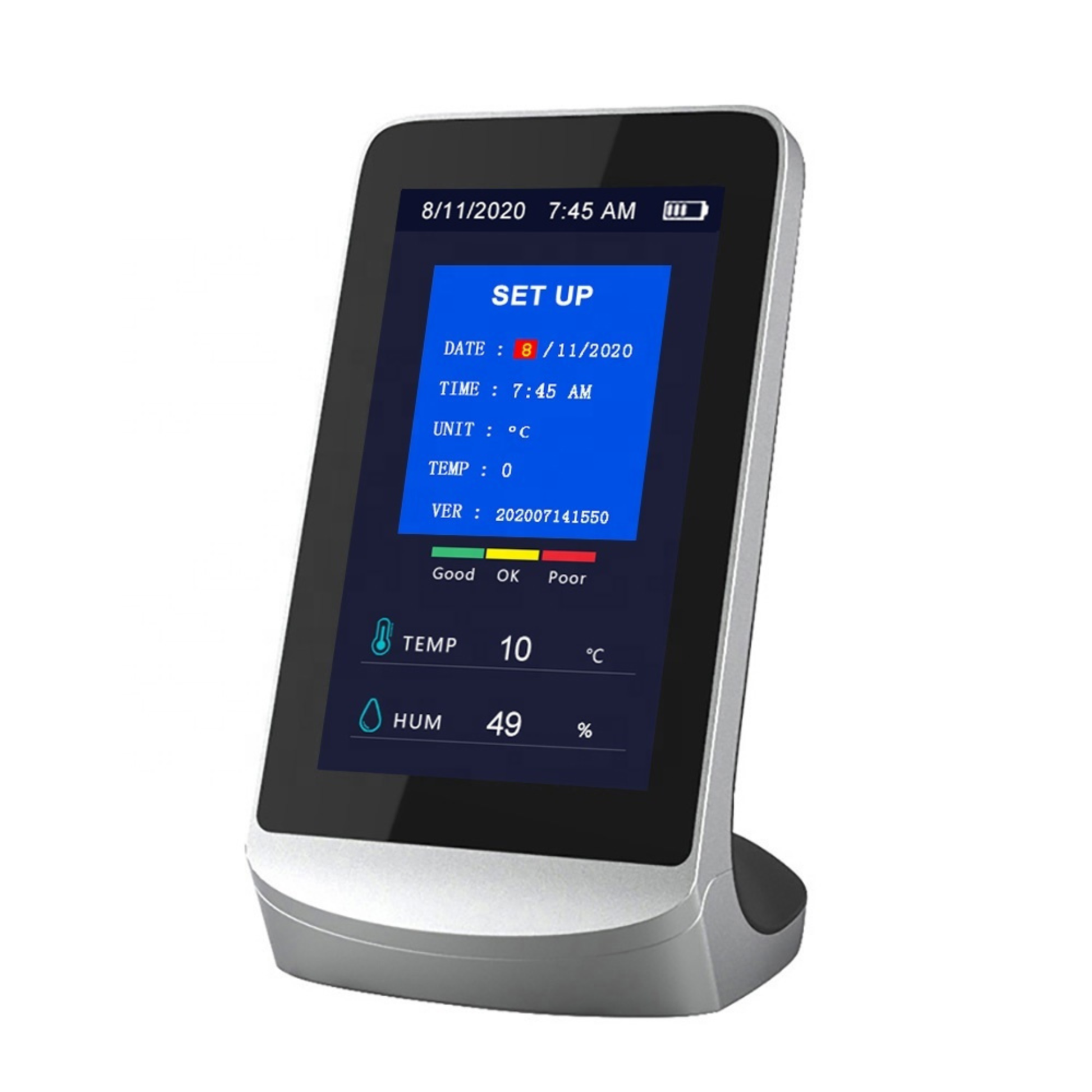 Desktop CO2 Monitor for home and office indoor air quality monitoring