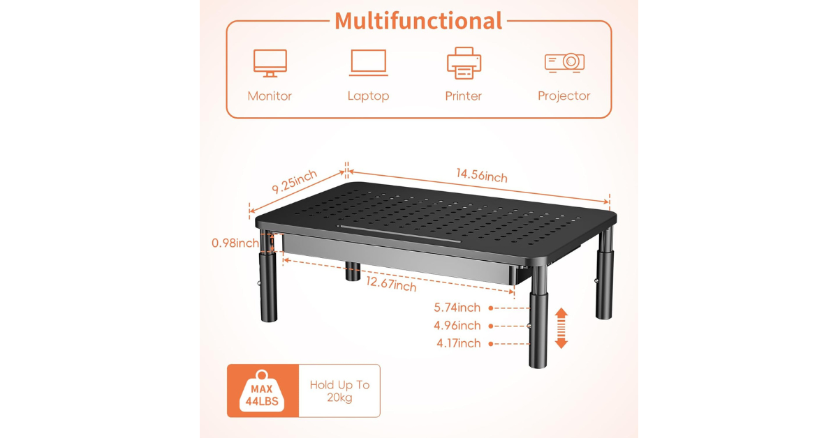 modern computer stand for desktop workspace