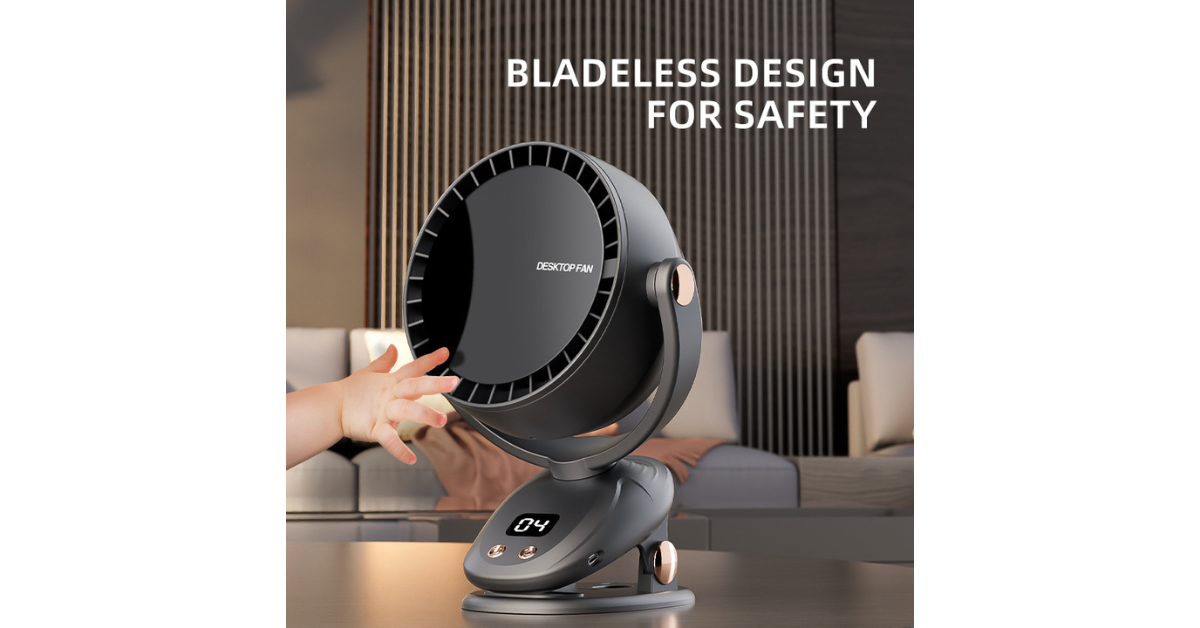 digital display small desk fan