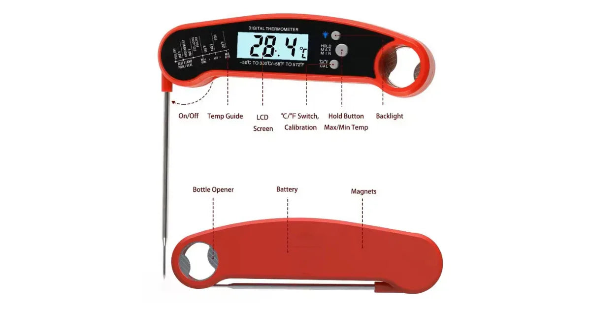 High Quality Waterproof BBQ Meat Thermometer – Fast, Accurate, Wireless - vitaliqa