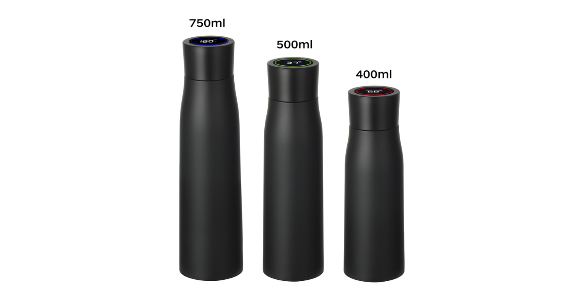 temperature bottle with led display