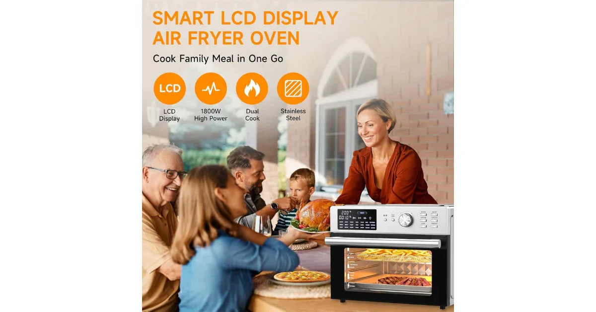 ECOWELL 30L Air Fryer Toaster Oven Combo – 21-in-1 Multifunction Countertop Oven - vitaliqa