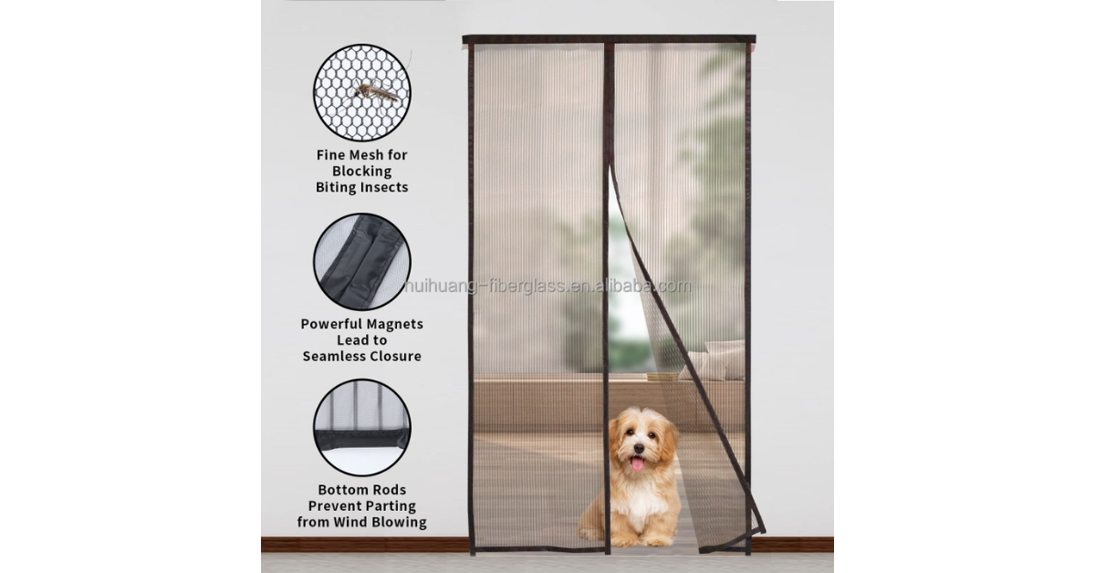 hands-free magnetic mesh door
