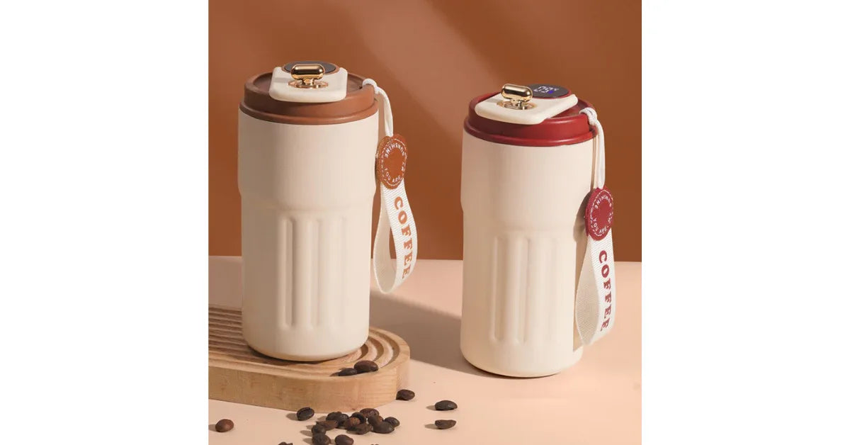 Smart Insulated Stainless Steel Travel Mug with Temperature Display – Eco Travel Mug - vitaliqa