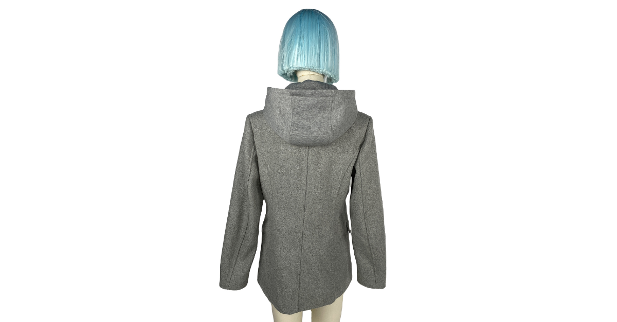 women casual blazer outfit grey color